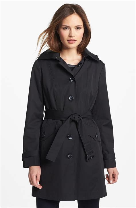 michael kors women's trench coat with hood|Michael Kors trench coat nordstrom.